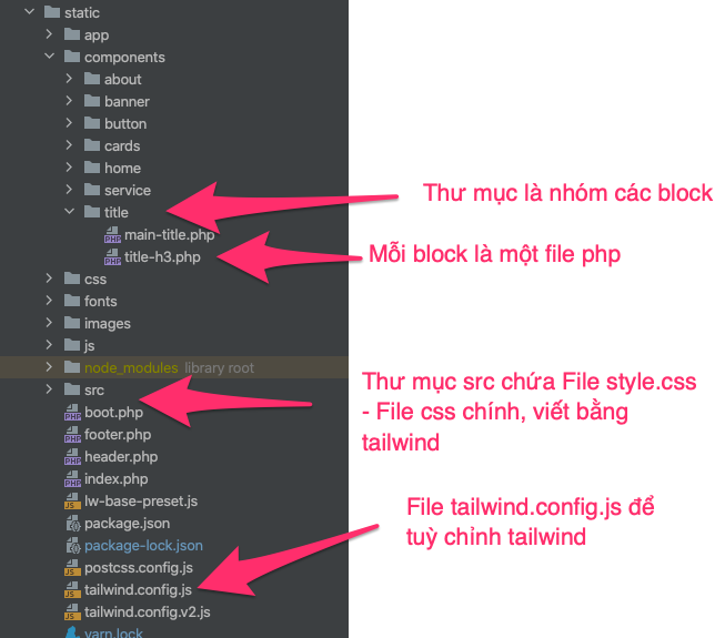 cấu trúc thư mục static
